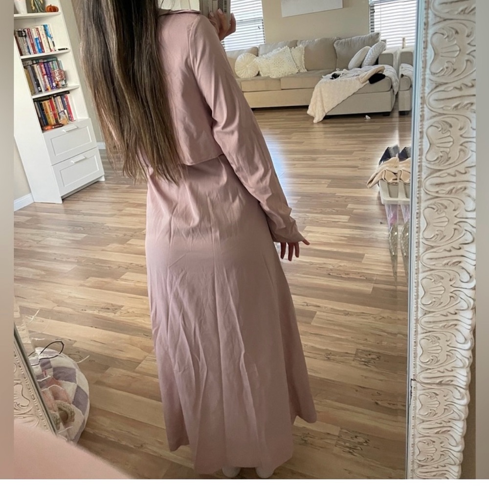 Elegant Pink Maxi Dress never worn